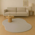 Handmade Wool Rug – Minimalist Sand Ripple Design