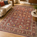 Mogul Red Persian Silk Carpet & Rug
