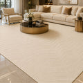 Ivory Wave Hand Tufted New Zealand Wool Rug