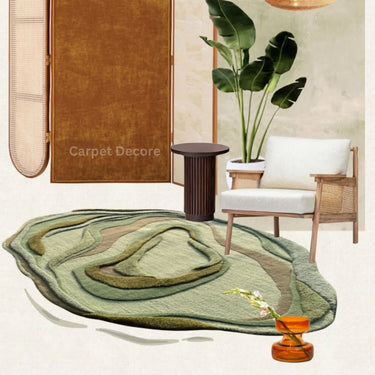 Verdant Contours Hand Tufted Wool Rug