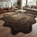 Handmade Modern Organic Layered Wool Carpet