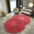 Red Abstract Interlocking Design Carpet