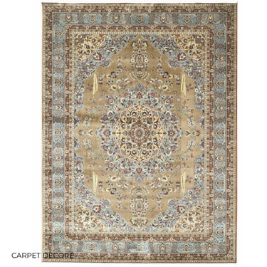 Mogul Taupe Persian Silk Carpet & Rug