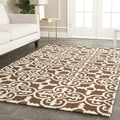 Handwoven Pure Woolen Thick Tufted Carpet (Brown)