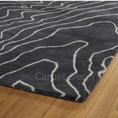Carpet Decore Handmade Woolen Zig Zag Carpet
