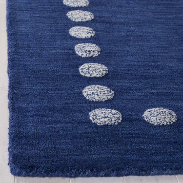 Handwoven Pure Woolen Thick Tufted Carpet (Blue)