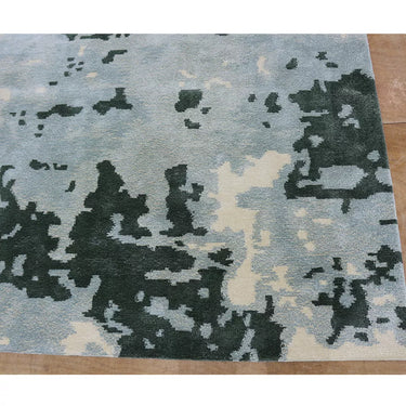 Handmade Green And Grey Living Room Abstract Vintage Carpet