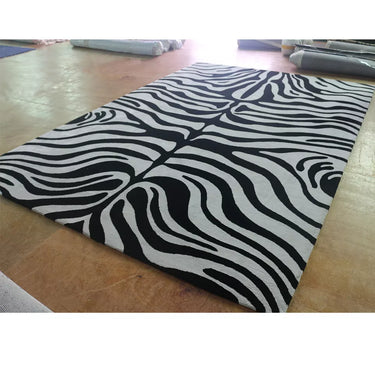 Zebra Pattern Modern Design Rug Wool Home Carpet